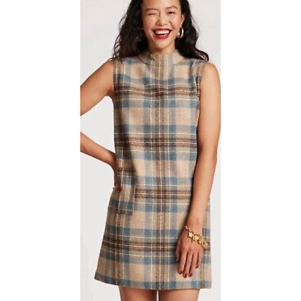 Frances Valentine ELLEN Wool Shift Plaid Dress NWT Size 3X